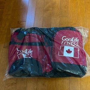 Brand new GoodLife Fitness gym bag + shaker bottle